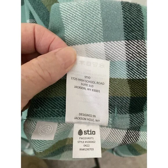 Stio Women’s Size large plaid Heavy flannel unlined jacket - Picture 11 of 11